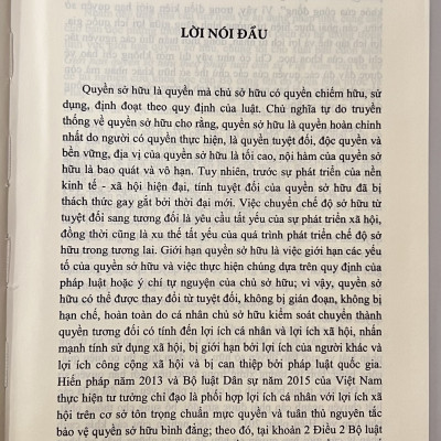 Sách - Giới Hạn Quyền Sở Hữu Theo Pháp Luật Dân Sự Việt Nam