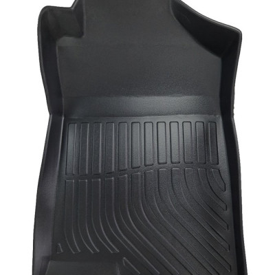 Thảm lót sàn xe ô tô Hyundai Accent 2017- nay Nhãn hiệu Macsim chất liệu nhựa TPE cao cấp màu đen