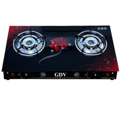 Combo Bếp Gas Đôi Dương Kính GDV Kèm Van Dây - Màu Ngẫu Nhiên - Hàng Chính Hãng