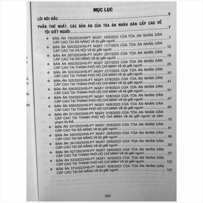 Sách Tuyển Tập Các Bản Án Của Tòa Án Nhân Dân Cấp Cao về Hình Sự và Tố Tụng Hình Sự (dành cho Thẩm phán, Thẩm tra viên, Hội thẩm, Kiểm sát viên, Luật sư và các học viên tư pháp) - V2444A