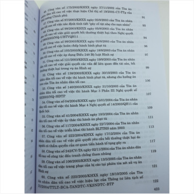Hệ Thống Công Văn Hướng Dẫn Nghiệp Vụ Của Tòa Án Nhân Dân Tối Cao Trong Lĩnh Vực Hình Sự và Tố Tụng Hình Sự từ năm 1987 đến năm 2023 (V2235TP)