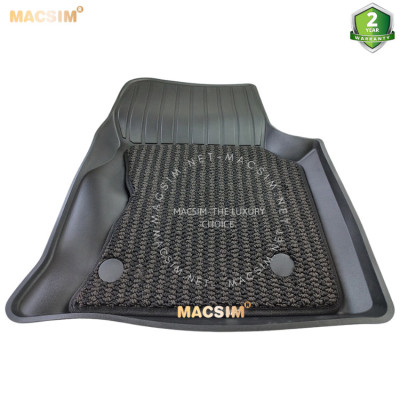 Thảm lót sàn 2 lớp xe ô tô LANDROVER VELAR 2016 - đến nay Nhãn hiệu Macsim 3W chất liệu nhựa TPE đúc khuôn cao cấp - màu đen