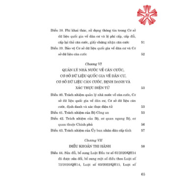 Luật Căn cước công dân (bản in 2024)