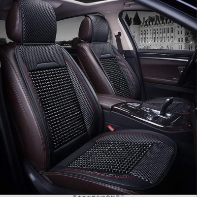 Lót Ghế ô tô Chất Liệu Da Cao Cấp Phủ 1 Ghế Trước,Có Đan Hạt Gỗ Chống Nóng, Massage Lưng cao cấp
