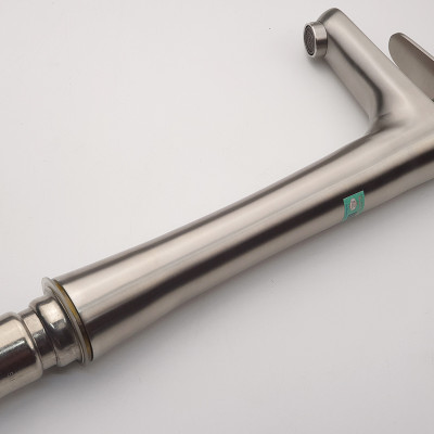 Vòi lavabo điếu nóng lạnh, Inox SUS 304 Eurolife EL-T023 (Trắng vàng )