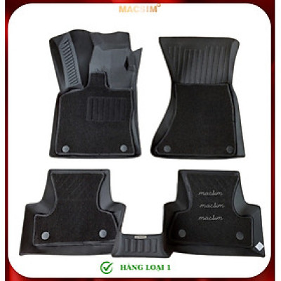 Thảm lót sàn ô tô 2 lớp cao cấp dành cho xe Audi Q5 2010 - 2018 (sd) nhãn hiệu Macsim chất liệu TPE màu đen