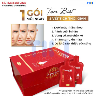 Bộ Trẻ Hóa Da Cao Cấp [Viên Uống Sắc Ngọc Khang ++ 60 Viên & Nước Uống Đẹp Da Collagen Dipeptide Sắc Ngọc Khang 15 Túi