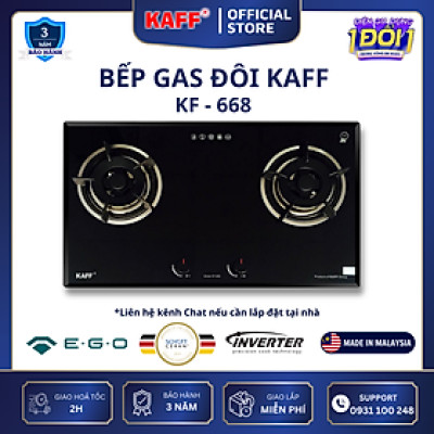 Bếp ga âm mặt kính KAFF KF-668 - Hàng chính hãng