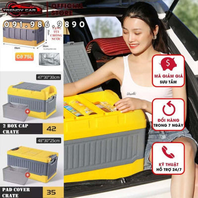 Thùng chứa đồ cho xe hơi , thùng đa năng cho ô tô, thùng chứa đồ tiện lợi để đồ khi đi dã ngoại Thùng đựng đồ Cốp Sau Xe