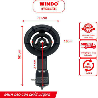 Bếp Gas Công Nghiệp Hầm WINDO - 200C | Bếp chuyên hầm | Tiết kiệm gas- Hàng Chính Hãng