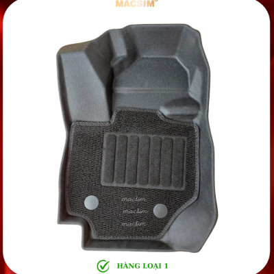 Thảm lót sàn ô tô 2 lớp cao cấp dành cho xe Suzuki Jimny 2018 - nay (sd) nhãn hiệu Macsim chất liệu TPE màu đen
