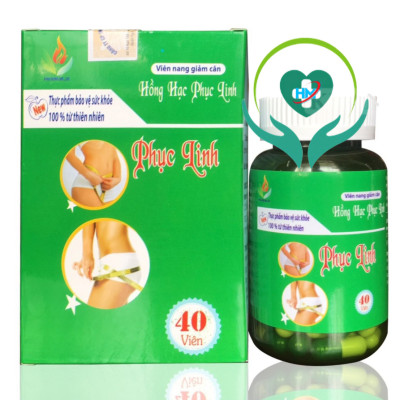 ￼Viên uống kiểm soát cân nặng Hồng hạc Phục Linh- dạng Lọ - Hộp 40 viên, Lisse