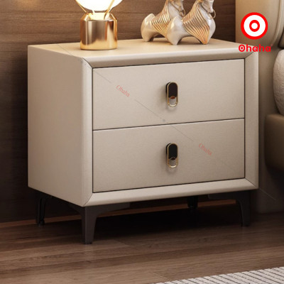 [Miễn phí vận chuyển & Lắp đặt] Giường ngủ bọc da cỡ lớn kết hợp gỗ cao cấp chống ẩm có kèm tab đầu giường - GN025