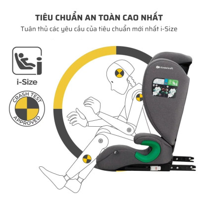 Ghế ngồi ô tô Kinderkraft JuniorFix isize cho bé từ 3,5 đến 12 tuổi - Hàng chính hãng