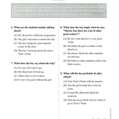 Master Toefl Junior Intermediate: Listening Comprehension