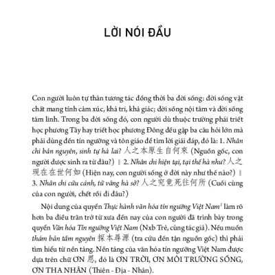 Tủ Sách Triết Học Phương Đông - Thực Hành Văn Hóa Tín Ngưỡng Việt Nam