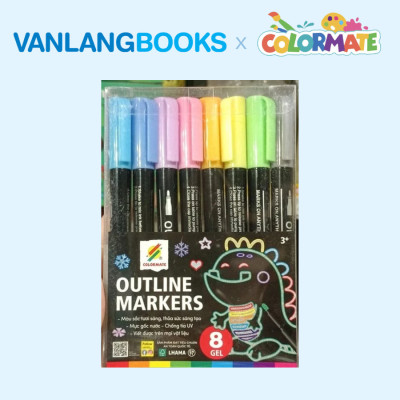 Sách 101 Bước Vẽ Chì Căn Bản Trong Hội Họa + Bộ 8 Bút Lông Outline Marker - Vanlangbooks x Colormate