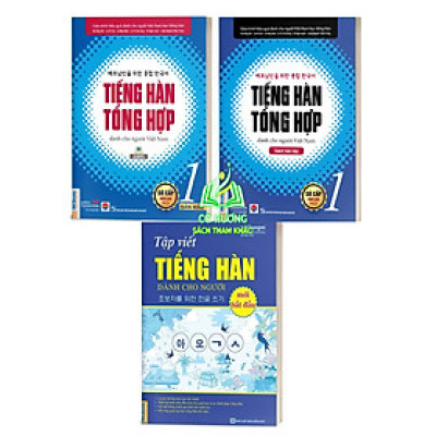 Sách - Combo Tiếng Hàn Tổng Hợp Sơ Cấp 1 (Giáo Trình In Trắng Đen + Sách Bài tập) Và Vở Tập Viết Tiếng Hàn (MC)
