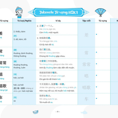 Sách - Takenote - Từ Vựng HSK Tiếng Trung - HSK1 (Cung Cấp 500 Từ Vựng)