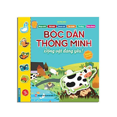 Sách - Bóc Dán Thông Minh - Động Vật Đáng Yêu - Cho Bé 3 - 7 Tuổi - Minh Thắng