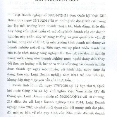 So Sánh Luật Doanh Nghiệp Năm 2020 Với Luật Doanh Nghiệp Năm 2014