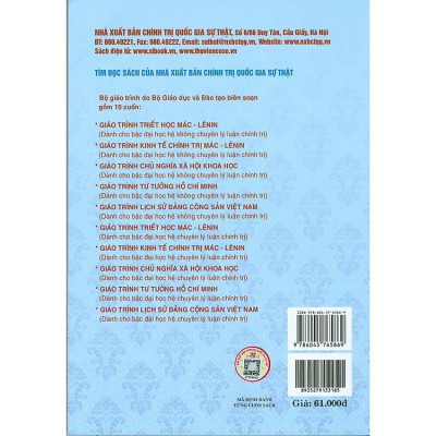 Sách Giáo trình Chủ nghĩa xã hội khoa học (Dành cho bậc đại học hệ không chuyên lý luận chính trị)