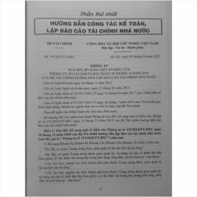 HƯỚNG DẪN CÔNG TÁC KẾ TOÁN, LẬP BÁO CÁO TÀI CHÍNH NHÀ NƯỚC