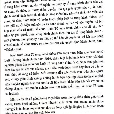 Giáo Trình Luật Tố Tụng Hành Chính Việt Nam