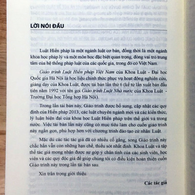 Giáo trình luật hiến pháp Việt Nam