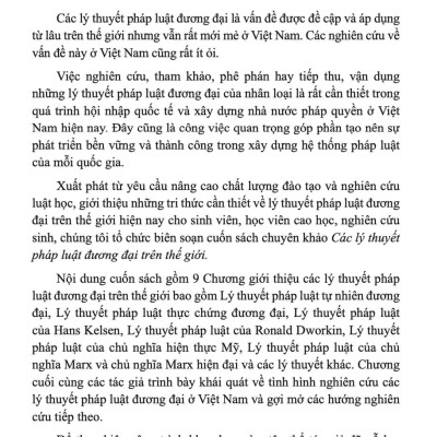 CÁC LÝ THUYẾT PHÁP LUẬT ĐƯƠNG ĐẠI TRÊN THẾ GIỚI (Sách chuyên khảo) - PGS. TS. Nguyễn Minh Tuấn, TS. Nguyễn Văn Quân (Đồng chủ biên) - (bìa mềm)