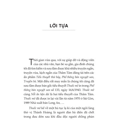 Thuốc Mê - Thâm Tâm (Văn Học)