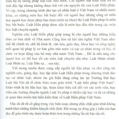 Giáo Trình Luật Hiến Pháp Việt Nam (Dùng Trong Các Trường Đại Học Chuyên Ngành Luật, An Ninh)