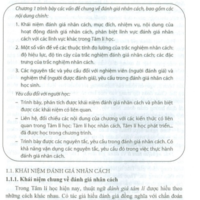 Giáo Trình Đánh Giá Nhân Cách