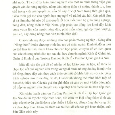 Giáo Trình Nông Nghiệp - Nông Dân - Nông Thôn