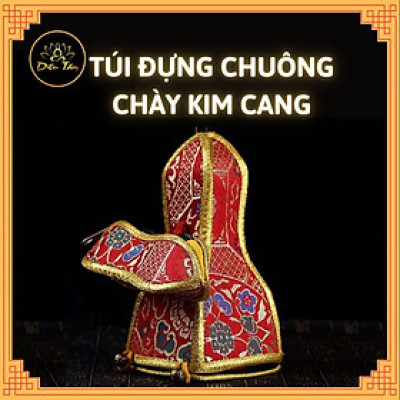 Túi vải gấm hộp đựng chuông chày kim cang Nepal mật tông tây tạng đồ thờ cúng bộ vỏ bao đựng chuông chùy - áo linh chử