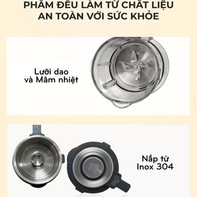 Máy làm sữa hạt Unie V9S PRO, xay nấu đa năng,  dung tích 1.75L,công suất 1800W ,động cơ thế hệ mới siêu êm, Bảo hành 2 năm hàng chính hãng