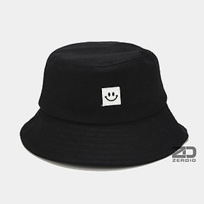 Mũ vành tròn, nón bucket nam nữ smile rộng vành đẹp, vải cotton cao cấp