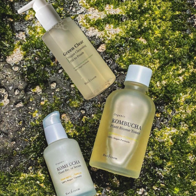 Bộ Ba Làm Sạch & Cấp Ẩm & Dưỡng Trắng Da Herbloom Thuần Chay [Sửa Rửa Mặt 200ml + Toner 150ml + Serum 50ml]