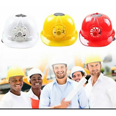 1 MŨ BẢO HỘ LAO ĐỘNG ĐỘI ĐẦU CÓ QUẠT GIÓ LÀM MÁT TRỰC TIẾP NĂNG LƯỢNG MẶT TRỜI AN TOÀN