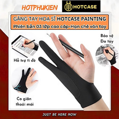 [Chống chạm nhầm] Găng tay hoạ sĩ hiệu HOTCASE bản đặc biệt 3 lớp hỗ trợ vẽ trên trên cho điện thoại, cho iPad, máy tính bảng, cho wacom cho iPhone - Hàng nhập khẩu