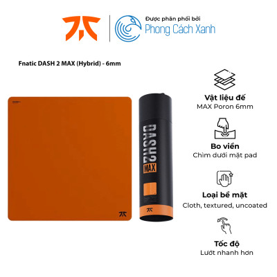 Lót chuột Fnatic DASH 2 MAX (Hybrid) - 6mm - Hàng Chính Hãng