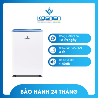 Máy Hút Ẩm Dân Dụng Kosmen KM-12N Công Suất 12 lít/ngày - Hàng Chính Hãng