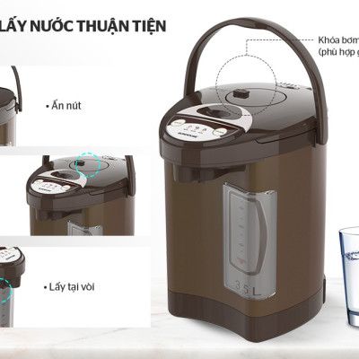 BÌNH THỦY ĐIỆN 3.5 L SUNHOUSE SHD1535C -Hàng chính hãng (chỉ giao HCM)