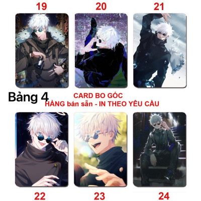 Card bo góc JuJutsu Kaisen 6 ảnh khác nhau/ Thẻ card anime JuJutsu Kaisen