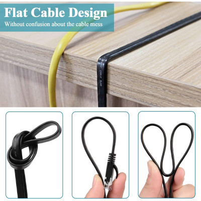 Dây cáp mạng LAN RJ45 chuẩn Cat 6 siêu mỏng tốc độ cao cho máy tính bàn PC Laptop - miếng lót chuột