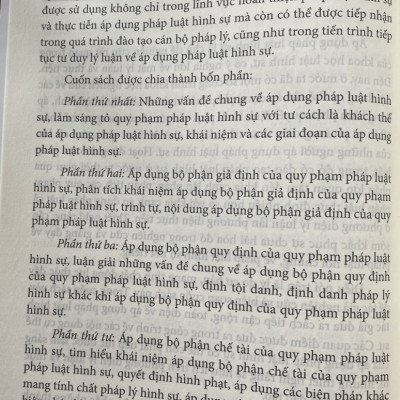 Áp Dụng Pháp Luật Hình Sự Lý Luận Và Thực Tiễn 
