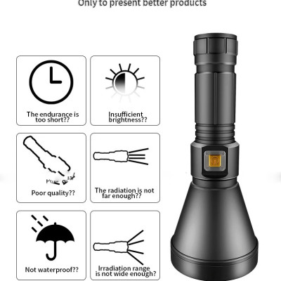 Đèn pin chiếu sáng mạnh cho thợ lặn TERINO T170 (dùng dưới nước, trên mặt đất, tầm chiếu xa 200m) - Hàng chính hãng