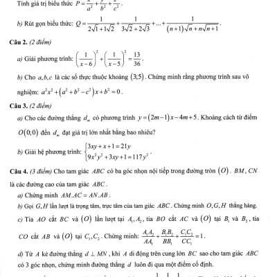 Sách Bộ Đề Ôn Luyện Thi Vào Lớp 10 THPT Chuyên Môn Toán
