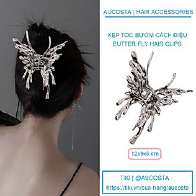 Kẹp tóc kim loại con bướm butter fly clips loại lớn - kẹp tóc kim loại hot trend 2023 - Kẹp tóc con bướm trang trí tóc đẹp - Kẹp tóc butter fly