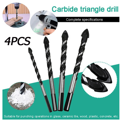 Bộ 5 Mũi Khoan cao cấp Hình Tam Giác Đa Năng Kích Thước 6 / 8 / 10 / 12mm khoan bê tông, sắt, nhôm, gỗ, gạch - miếng lót chuột
